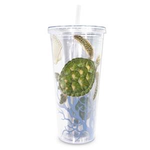 24 oz. Travel Tumbler with Straw, Honu Voyage