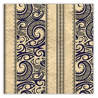 ROLLED GIFT WRAP, TRIBAL TAN