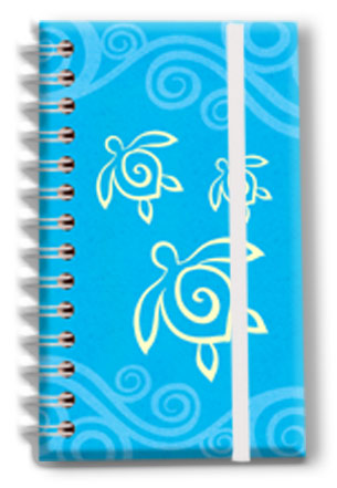 Notebook w/ Elastic Band 50-sht, Honu Swirl