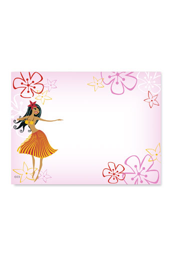 Rect. Aloha Stick'n Notes 50-sht, Hula Wahine