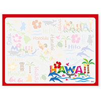 Rect. Aloha Stick'n Notes 50-sht, HI Adventures