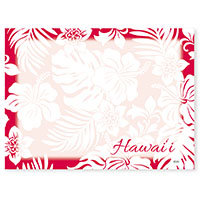 Rect. Aloha Stick'n Notes 50-sht, Pareo Red