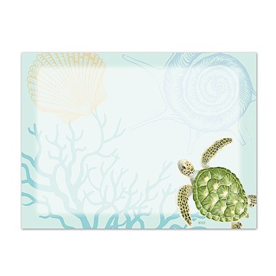 Rect. Aloha Stick'n Notes 50-sht, Honu Voyage-Aqua