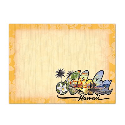 Rect. Aloha Stick'n Notes 50-sht, Eddy - Aloha HI