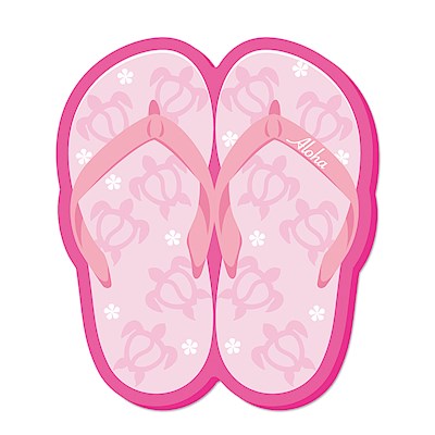 Shaped Aloha Stick'n Notes, Slipper - Pink Honu