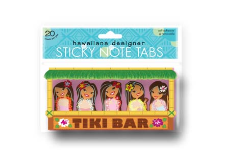 Sticky Memo Tabs 5-pk 20-sht, Tiki Bar