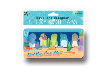 Sticky Memo Tabs 5-pk 20-sht, Ocean Animals