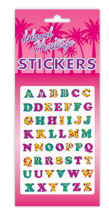 Rhinestone Stickers, Aloha Alphabet