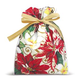 Foil D/S Gift Bag 3-pk LG, Festive Plumeria