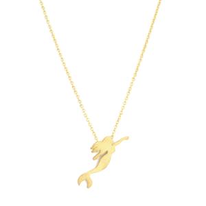 Charm Necklace, Mermaid - Gold