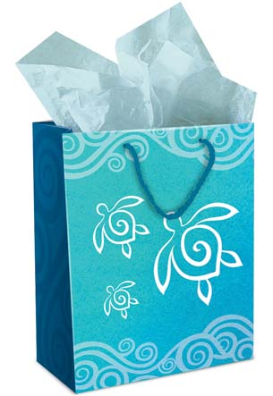 Medium Gift Bag, Honu Swirl