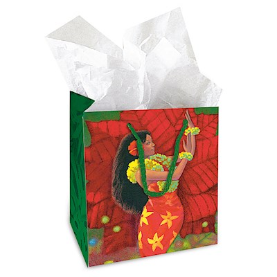 Small Gift Bag, Hibiscus Hula