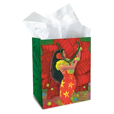 Medium Gift Bag, Hibiscus Hula