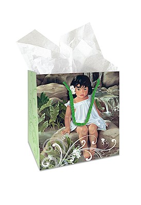 Small Gift Bag, White Ginger