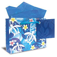 Mini Gift Bag, Honu Floral (H)