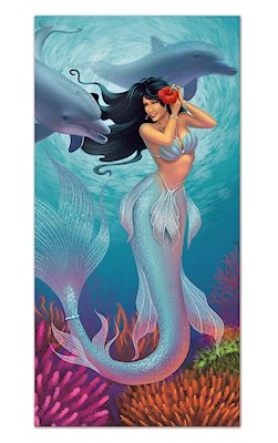 Beach Towel, Island Heritage Mermaids - Jewel