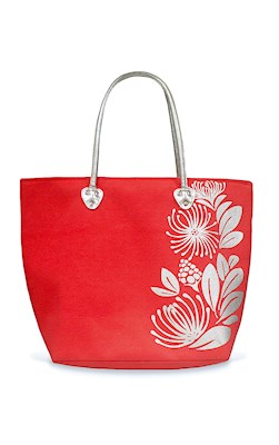 Silver Tote, Lehua (Red)