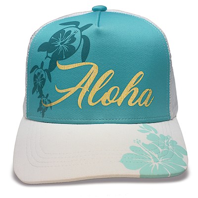 Island Cap Snap Closure, Hibiscus Honu