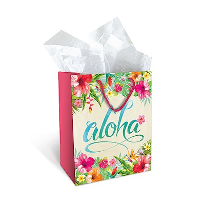 Medium Gift Bag, Aloha Floral