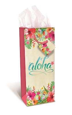 BAG WINE ALOHA FLORAL