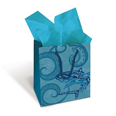 Mini Gift Bag, Tribal Shark (V)