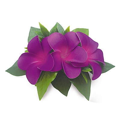 Foam Cluster Plumeria Clip, Purple & Pink