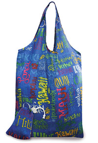 Foldable Tote, Island Doodles