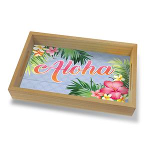 Coastal Wood Tray Small, Aloha Palm