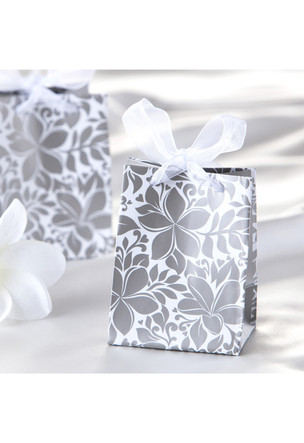 6-pack Favor Gift Bags, Elegant Plumeria