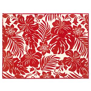 Drying Mat, Hibiscus Floral - Red