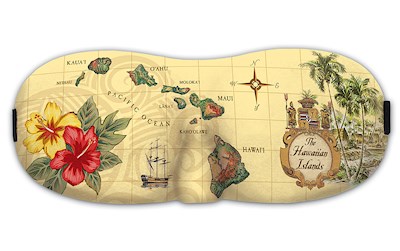 Island Eye Mask, Islands of Hawaii - Tan