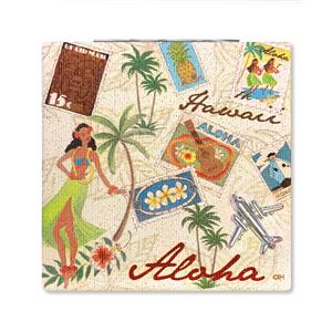 Compact Mirror, Stamped with Aloha