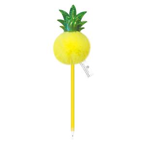 Island Pom-Pom Ballpoint Pen, Pineapple