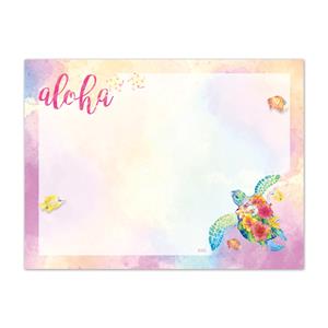 Rect. Aloha Stick'n Notes 50-sht, Watercolor Honu