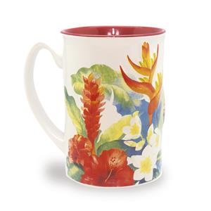 14 oz. Embossed Mug, Island Garden