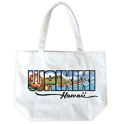Canvas Tote, Eddy Y - Waikiki Hawaii