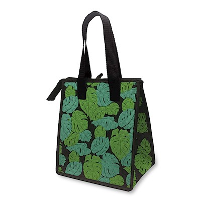 Sm Insulated Tote, Monstera Black - Quilted