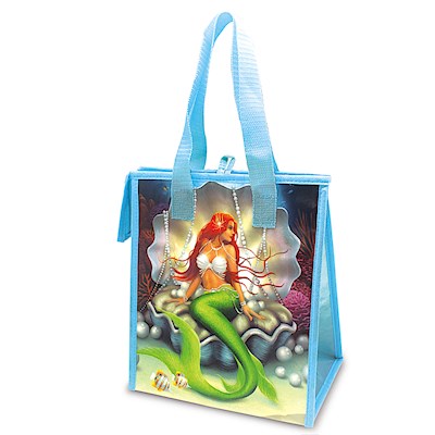 Small Insulated Tote, Mermaid - Pearl/Coral