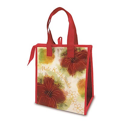 Holiday Non-Woven Bag, Hibiscus Kalikimaka