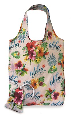 Foldable Tote, Aloha Floral