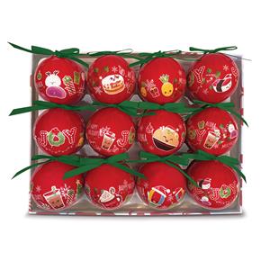 12-pk Paper Ball Ornament, Festive Local Grindz  NEW!