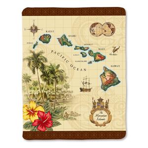 Travel Blanket, Islands of Hawai‘i - Tan