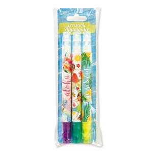 Erasable Highlighter Pens, Watercolor Honu/Life is Sweet/Island Huls Honeys (Set