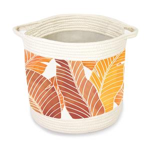 Storage Baskets, Tropical Leaves Brown - Large