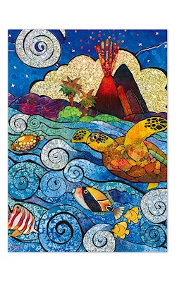 Blank Card, Where the Lava Meets the Sea - Beth Marcil (V)