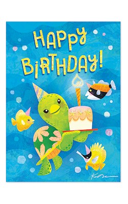Happy Birthday Card, Honu Wishes
