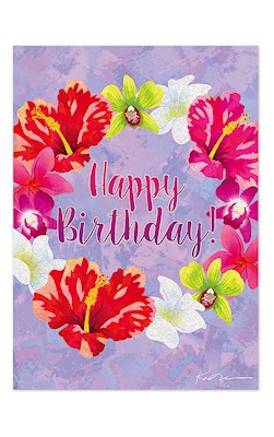 Greeting Card, Birthday Lei