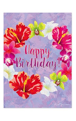 Greeting Card, Birthday Lei