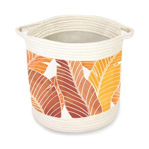 Storage Baskets, Tropical Leaves Brown - Medium