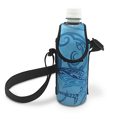 Island Bottle Cooler with Strap, Tribal Shark